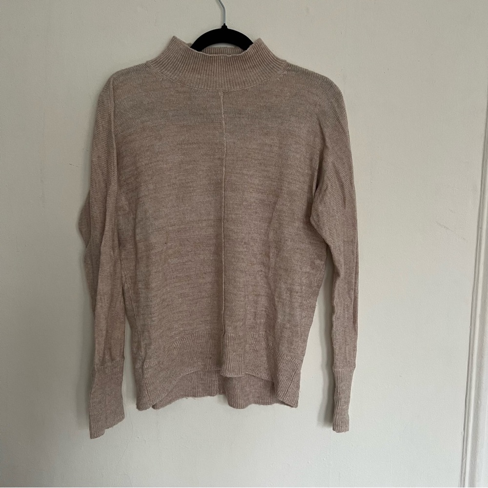 Banana Republic Factory Light Brown Turtleneck Sweater